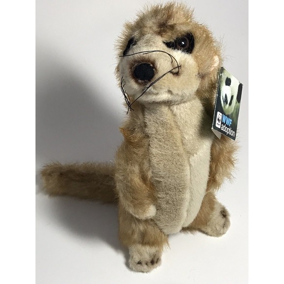 WWF Adoption Meerkat Plush Stuffed Animal 11" Tall 2007 by Fiesta w/ Tags - Picture 10 of 14